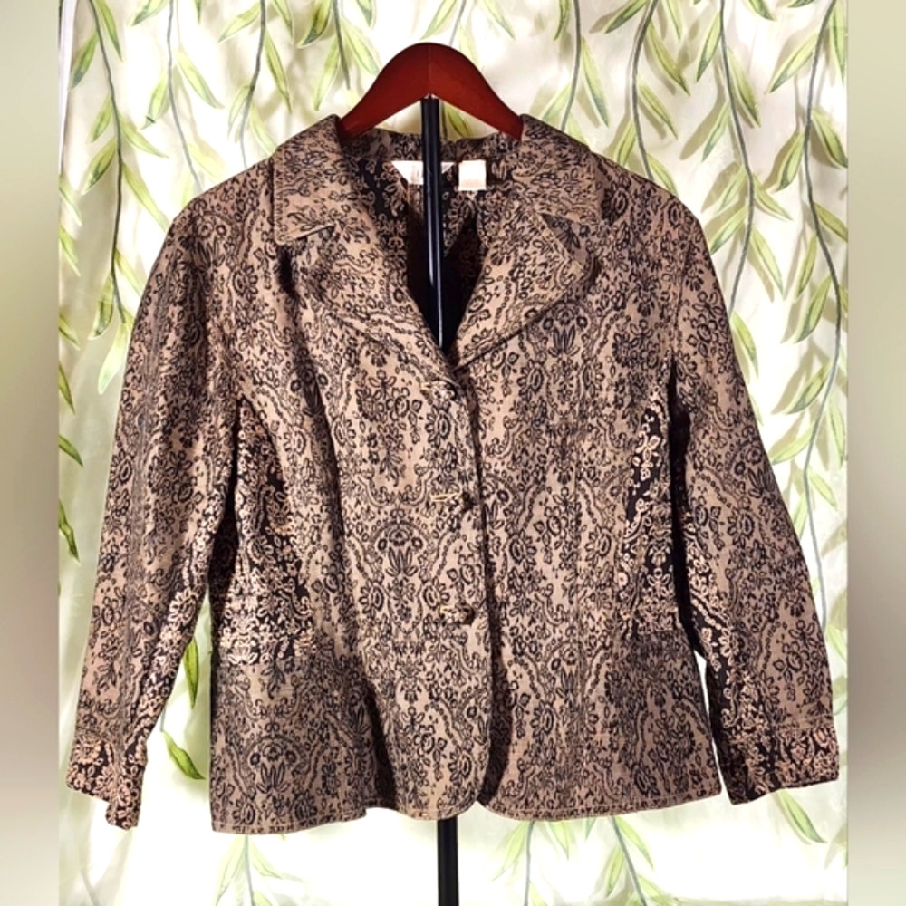 J. Jill Black and Tan Blazer with Tailored Fit